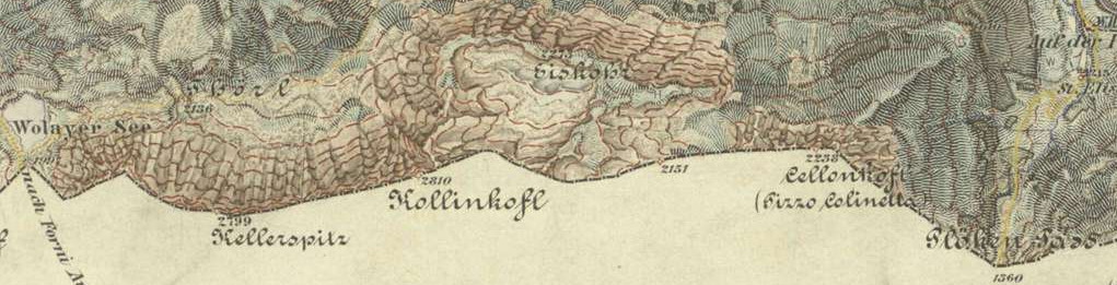 Particolare della Carta topografica 1:25000 (1869-1887) della Monarchia Asburgica