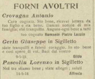 Da «Posta aerea Carnia», 1 (1918) - Forni Avoltri