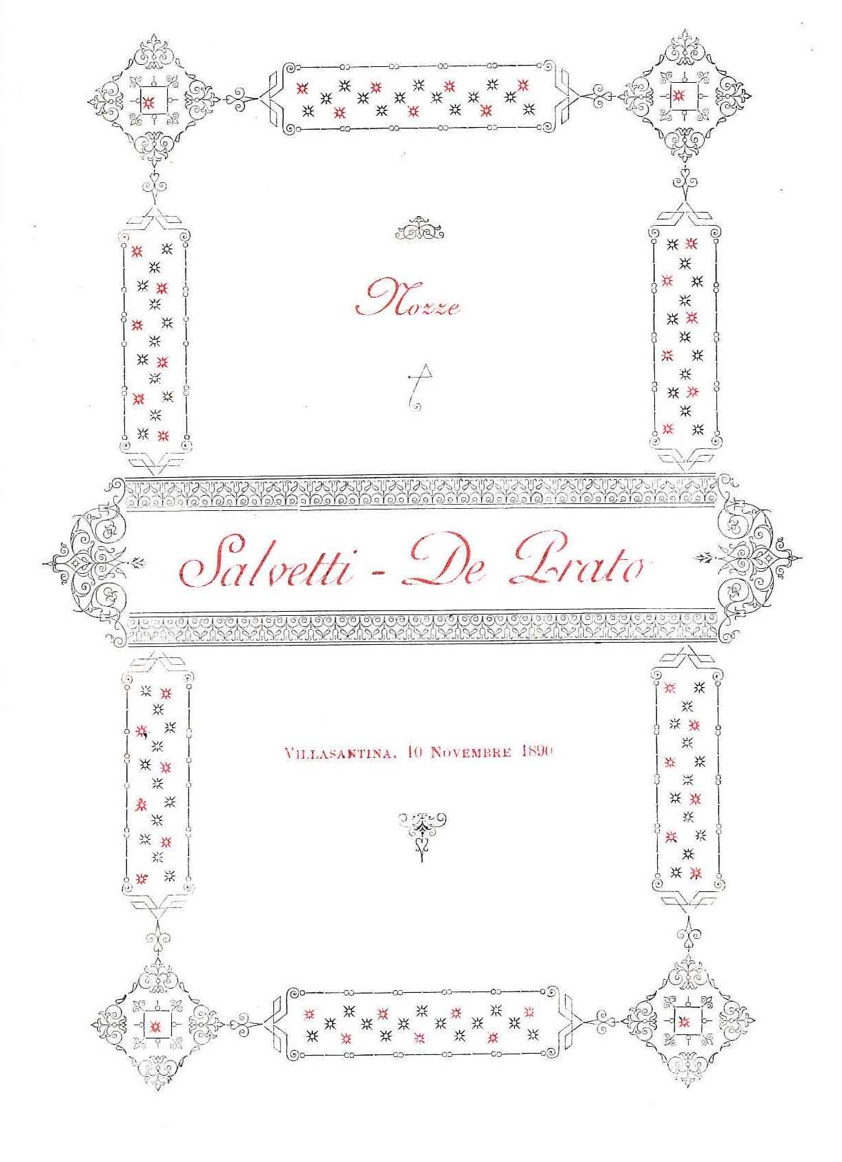 Nozze Salvetti - De Prato (Villasantina, 10 novembre 1890)
