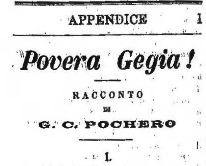 Povera Gegia!, Racconto di G. C.  Pochero