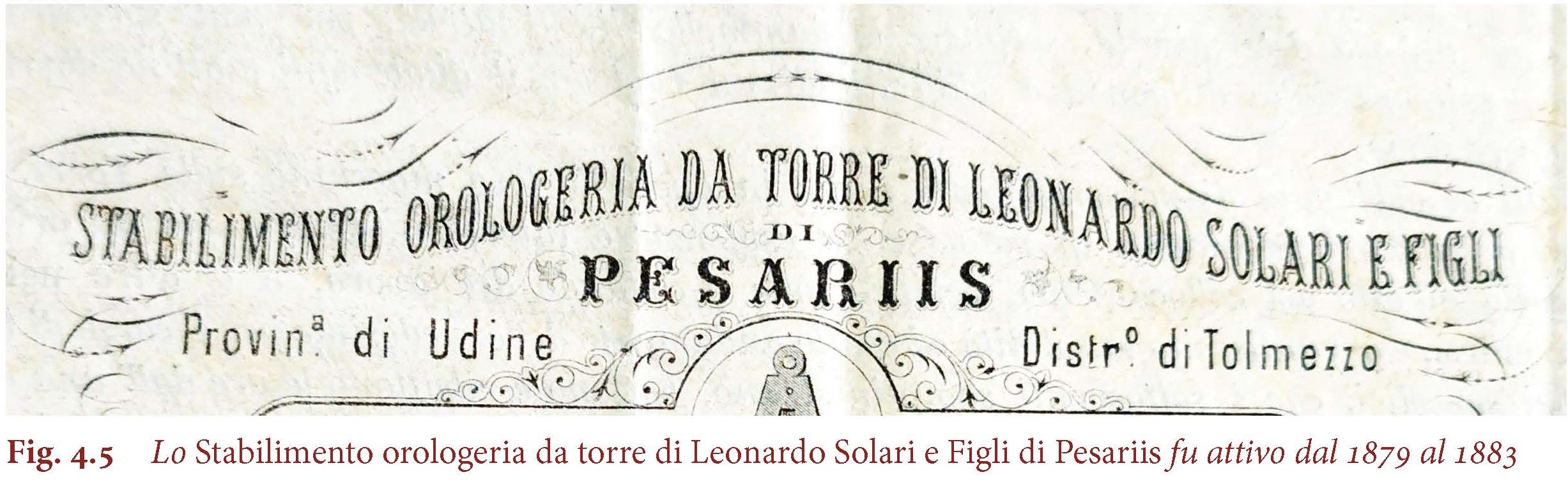Lo Stabilimento orologeria da torre di Leonardo Solari e Figli di Pesariis fu attivo dal 1879 al 1883