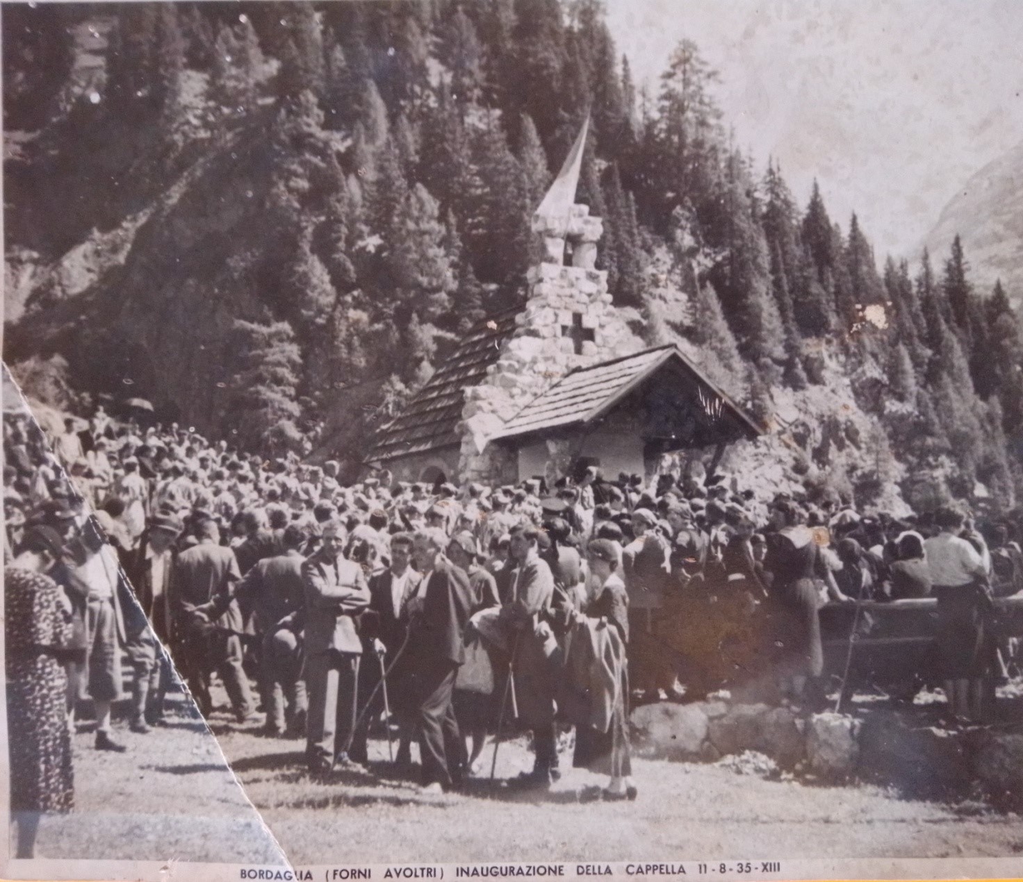Inaugurazione della Cappella di Bordaglia nel 1935