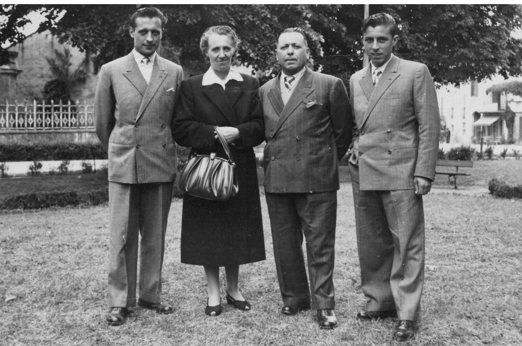 Artibano Candido e Adele Gussetti con i figli Benedetto e Renato